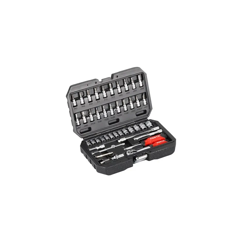 Komplet gedora 1/4", 45 kom-plast.kut.