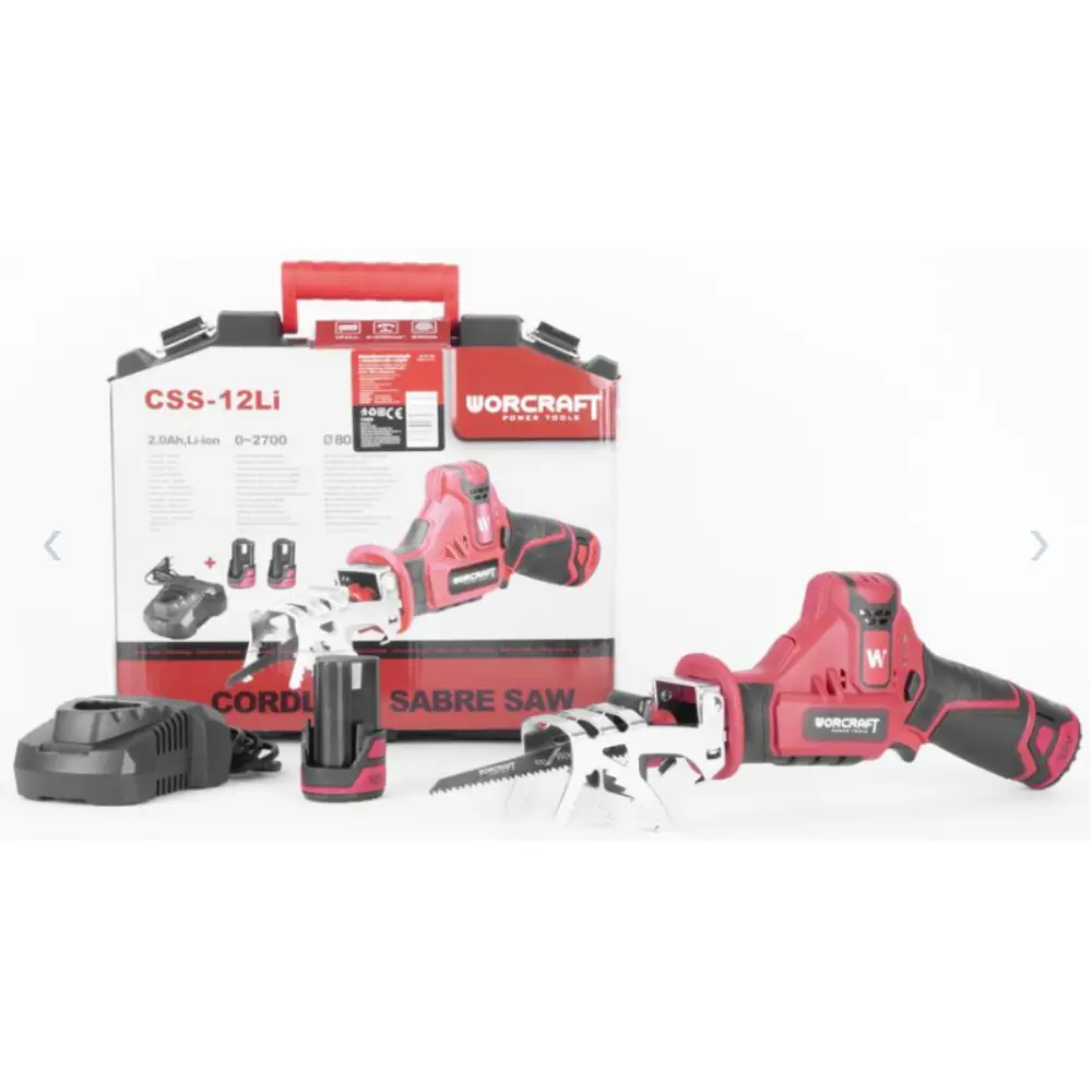 Pila "sabljasta" Aku Worcraft CSS-12Li,12V,2x 2.0Ah Li-Ion baterija,punjač