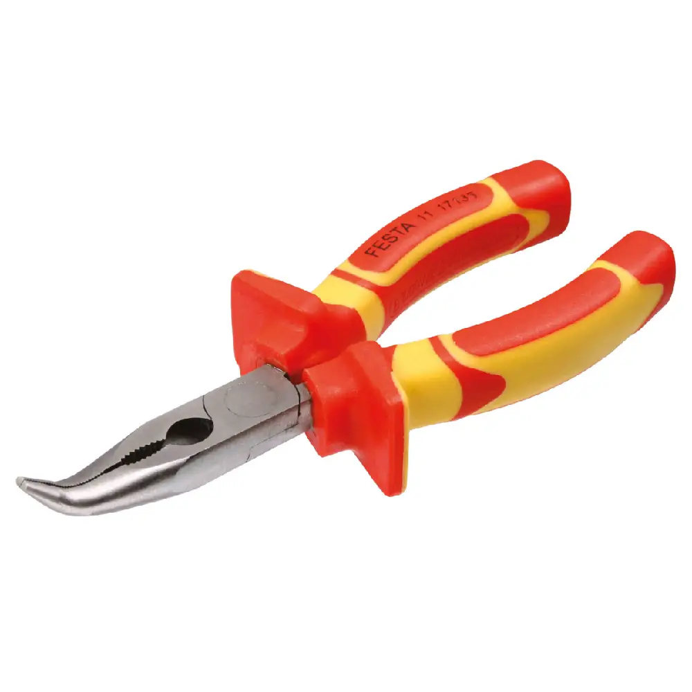 Kliješta špic zavinuta 160 mm Festa VDE